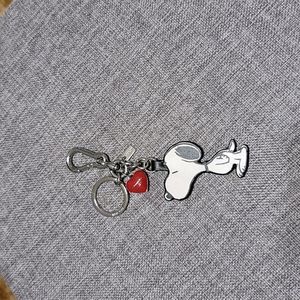 Coach Snoopy Charm Keyfob Keychain